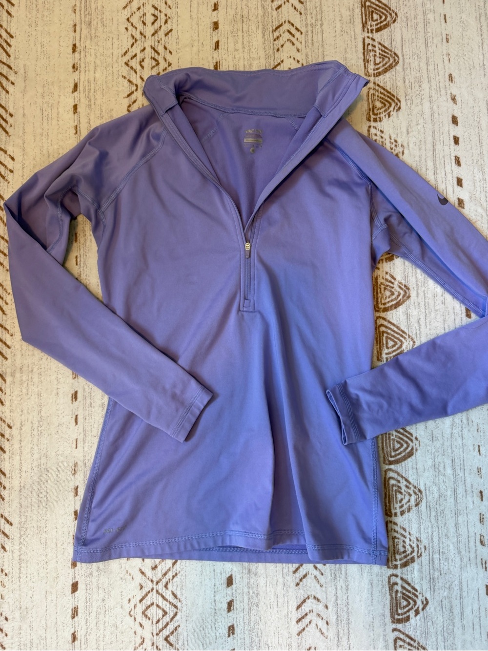 Lilac Quarter‑Zip NIKE Pullover